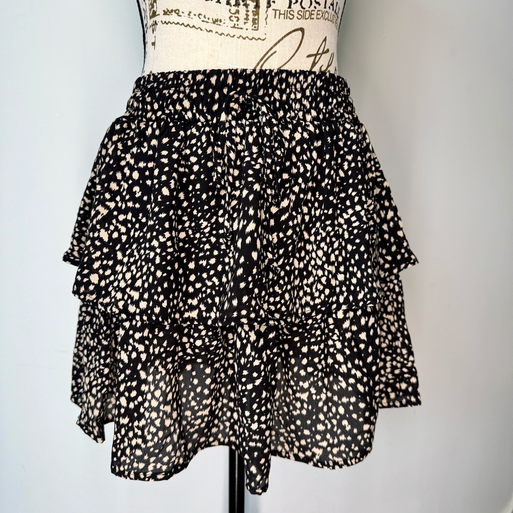 Black and White Polka Dot Skirt